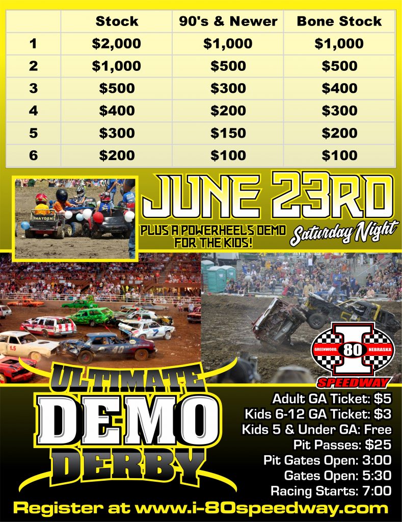 Ultimate Demo Derby I80 Speedway